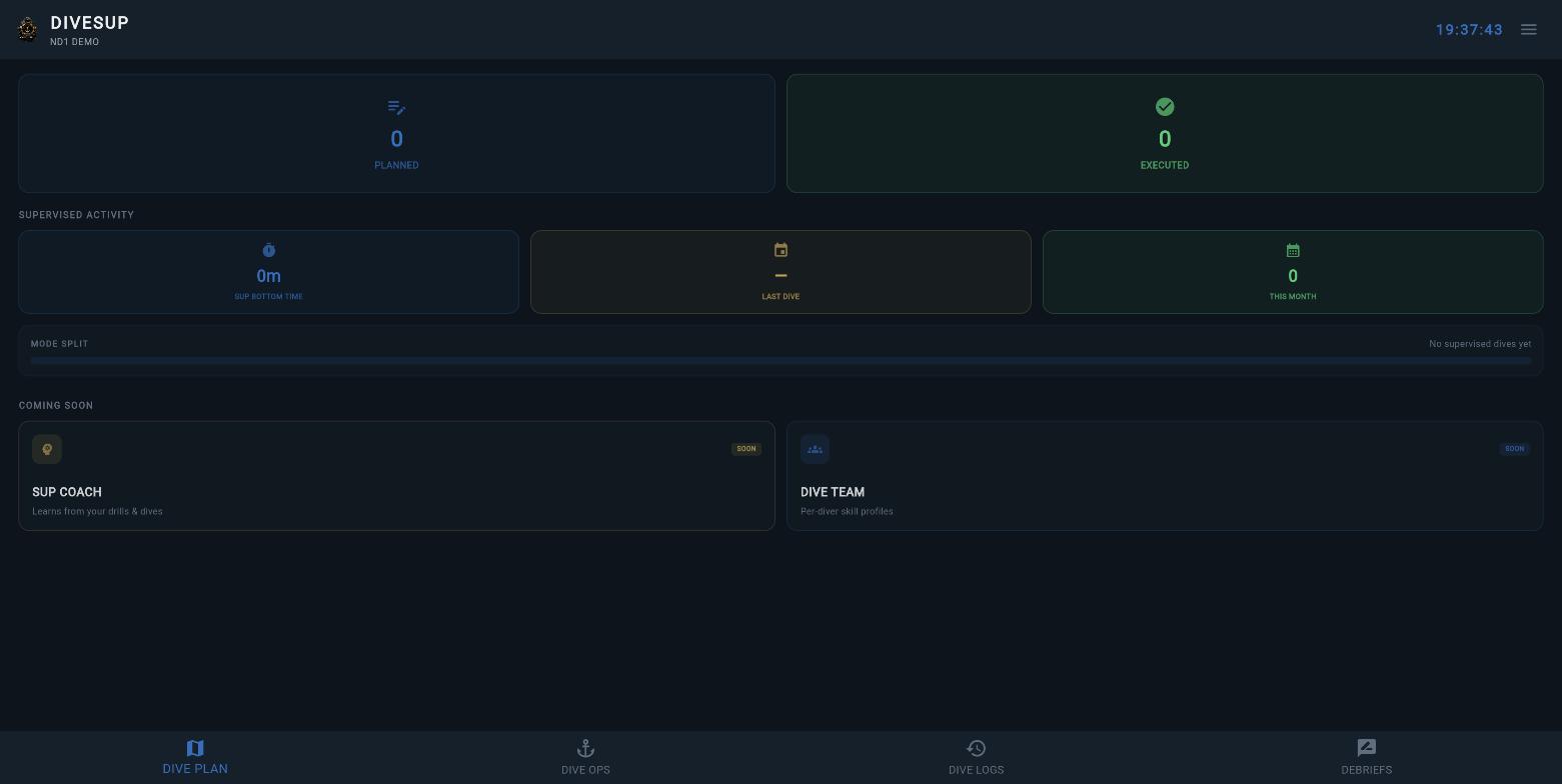 Home dashboard